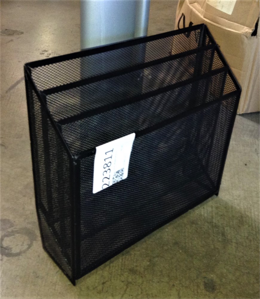 Ucsd Surplus Sales Online - Desk Organizer: Vertical Paper Tray, Black Mesh